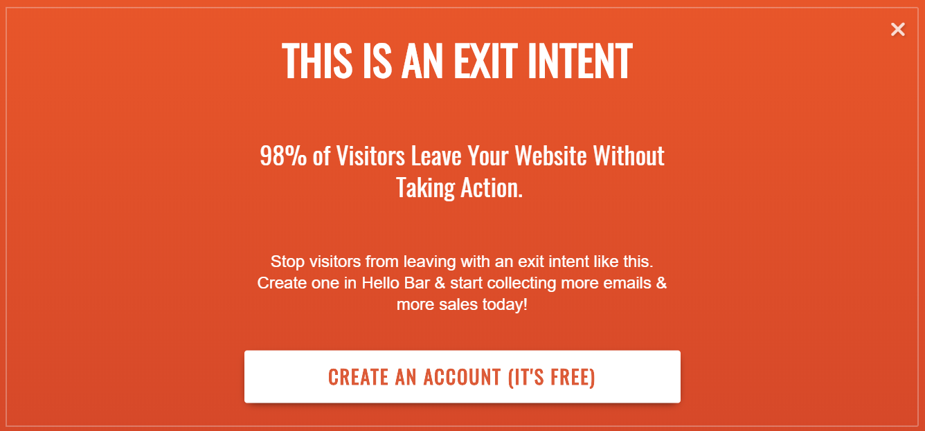 Create Awesome Exit Intent Popups
