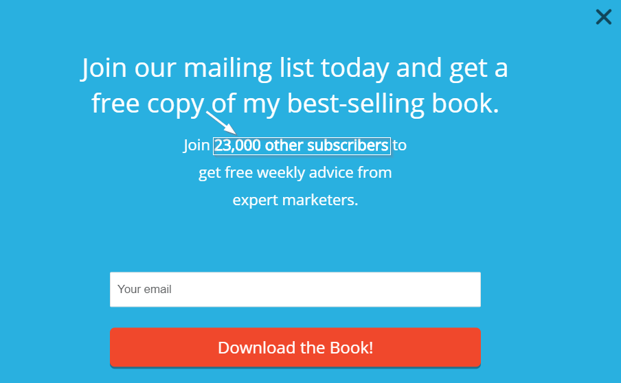 Use Social Proof To Your Advantage - Show How Many People Are Already Subscribed to Your Email List
