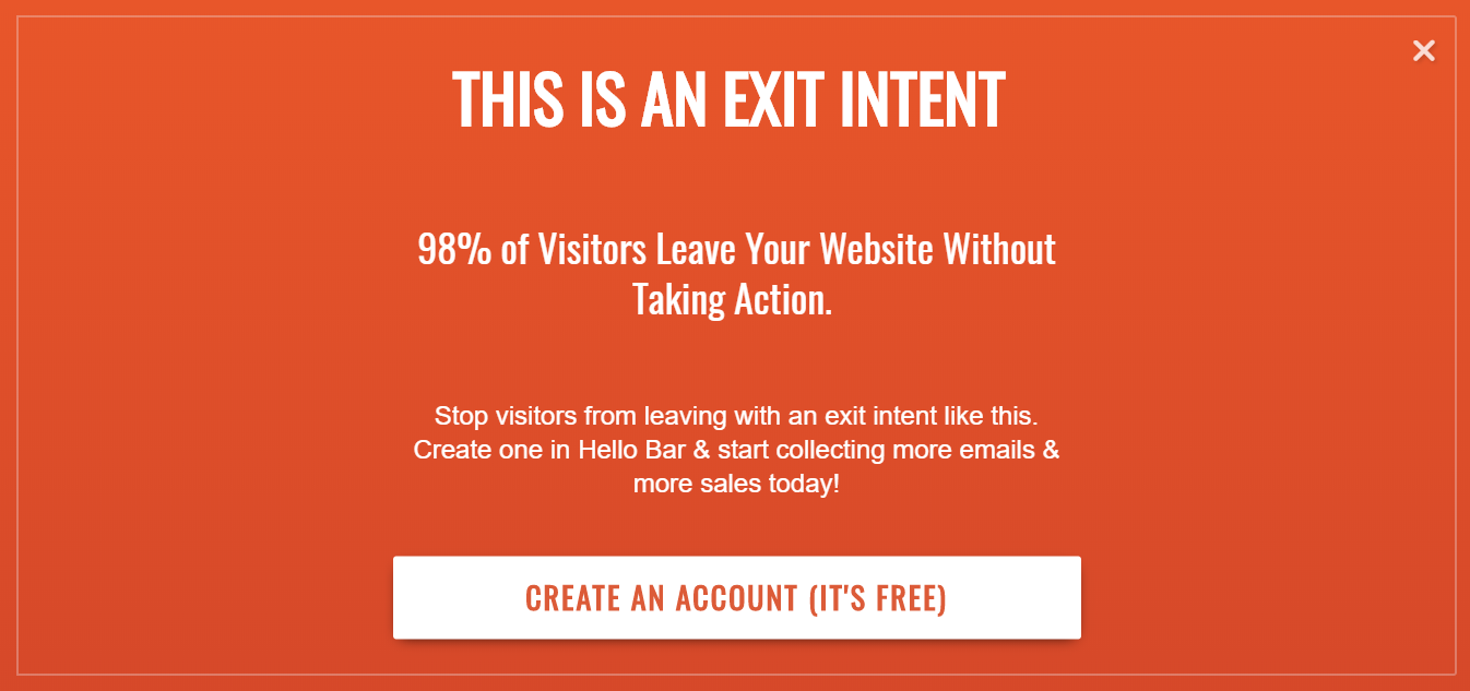 What is An Exit Intent Popup?