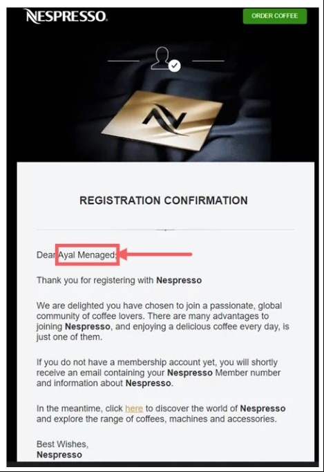 Nespero email personalization