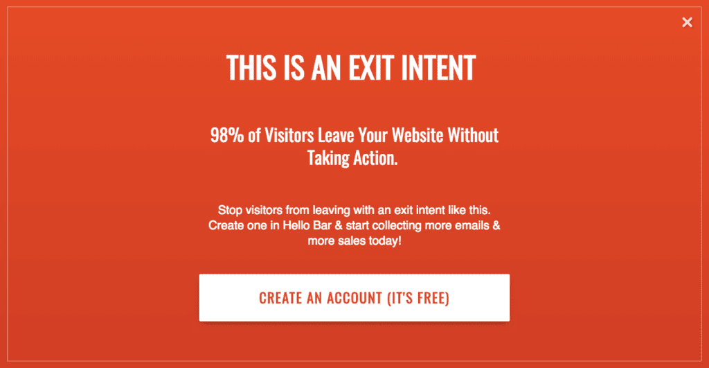 Bonus Tip: Exit Intent Popups