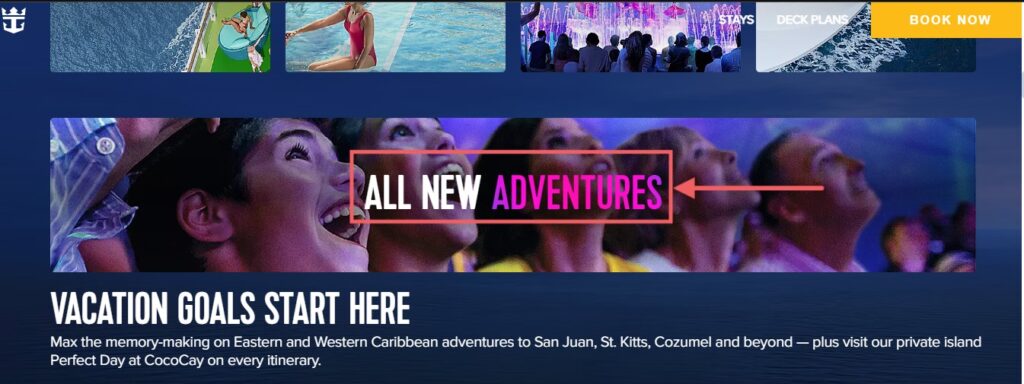 Royal Caribbean adventure power words