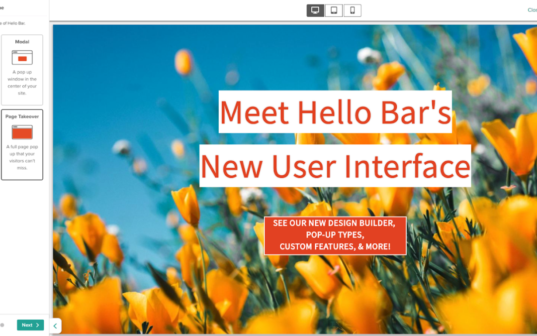 Hello Bar Product Updates: Meet Hello Bar’s New Interface