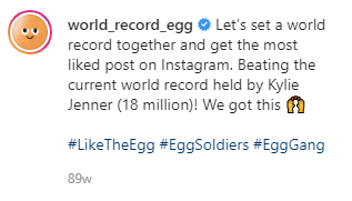 World Record Egg on Instagram