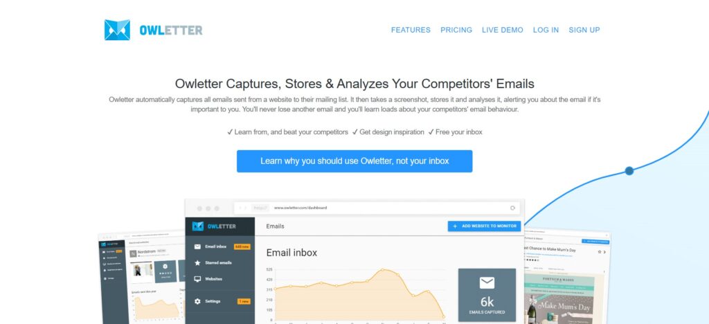 competitor analysis tool - Owletter