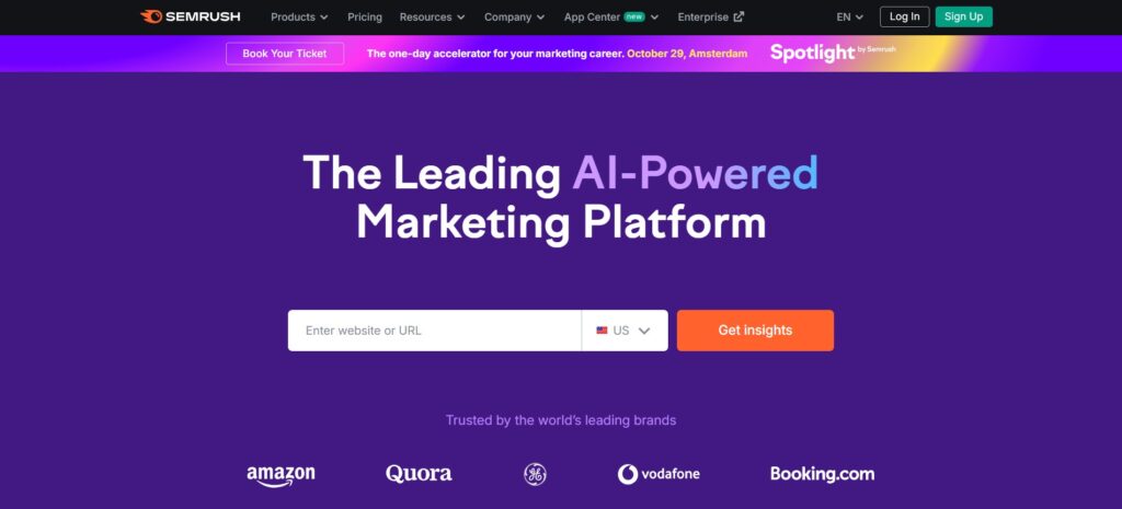 competitor analysis tool - Semrush