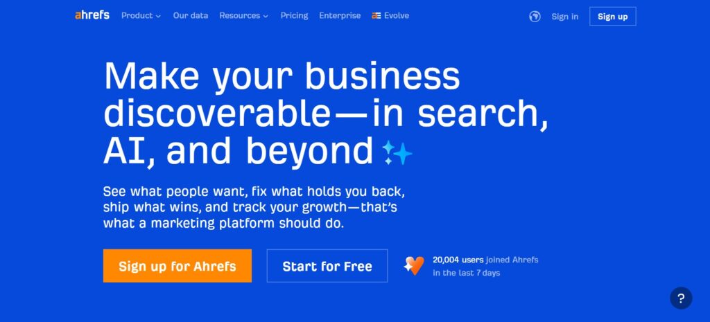 competitor analysis tool - Ahrefs