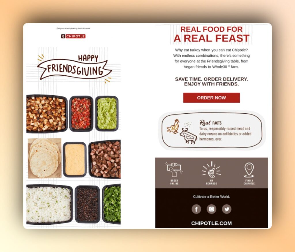 Top 10 Thanksgiving Popup Ideas to Boost Sales 5 Thanksgiving Popup Ideas - Chipotle
