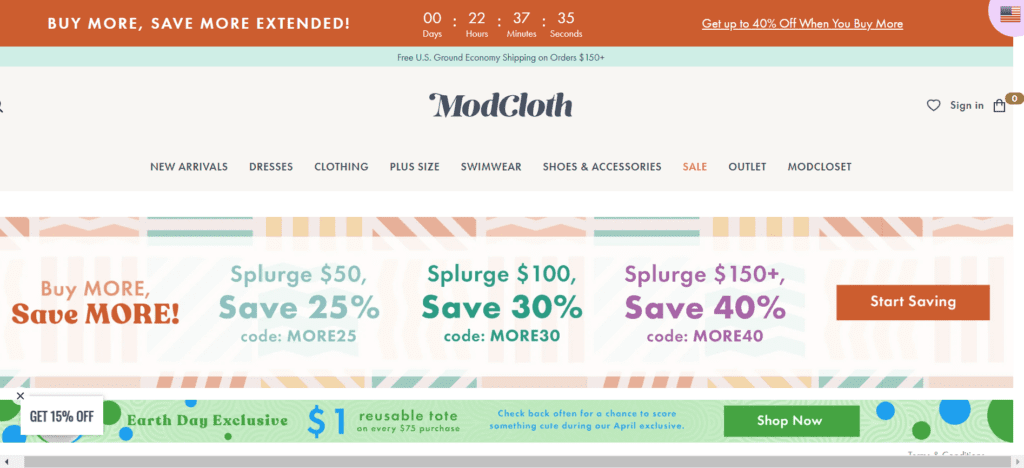 holiday popup ideas - Modcloth