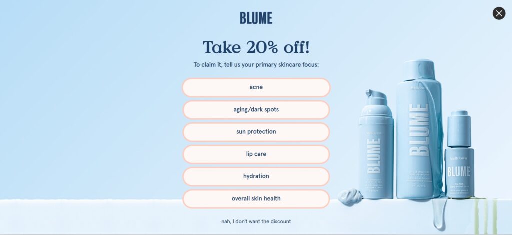signup form examples - Blume