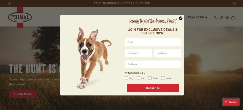 signup form ideas - Piramal Pet Foods