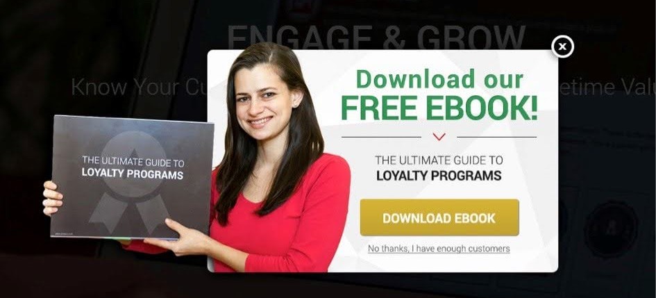 Ebook Popup Examples: Antavo