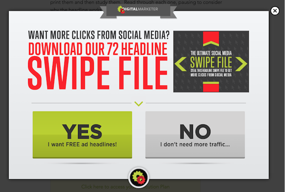 Ebook Popup Examples: DigitalMarketer