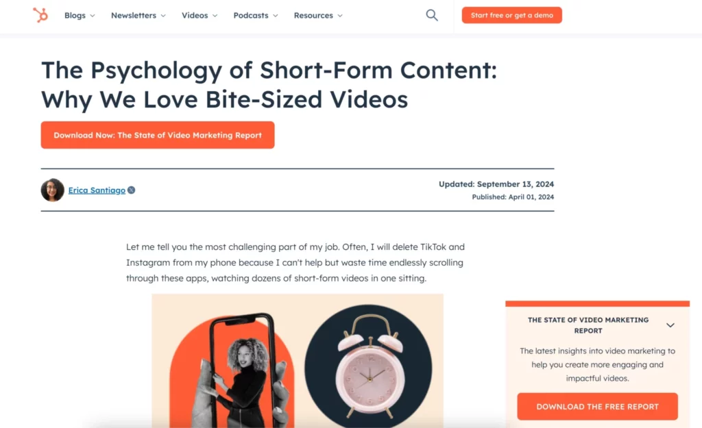 Exit intent popup examples - Hubspot