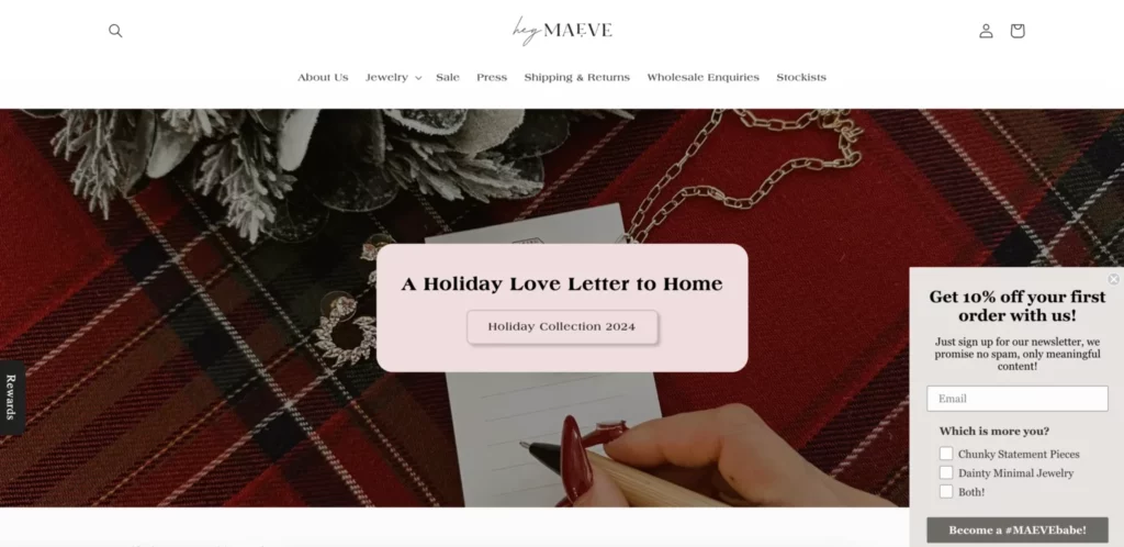 Exit intent popup examples - HeyMaeve