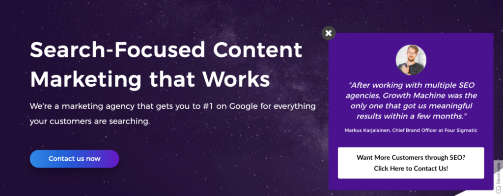 5 Best Popup Teasers (With Real Examples) 4 Best Popup Teasers - Growth Machine